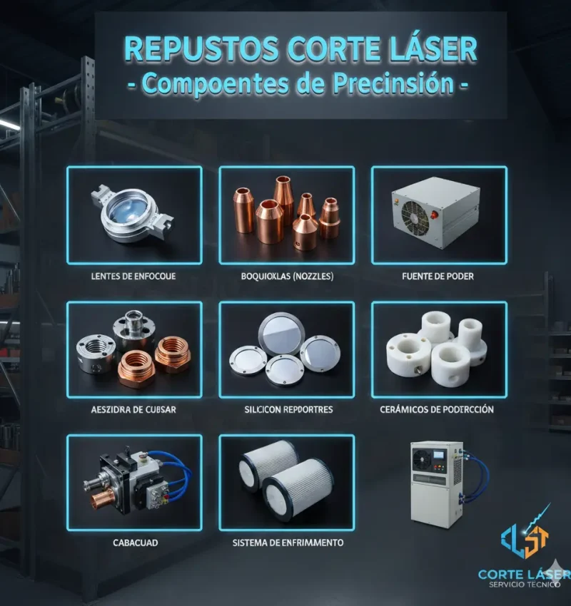 Repuestos para maquinas corte laser